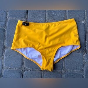 Yellow High Waisted Pole Shorts